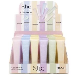S.he Makeup Pastel Lip Balm Tubes - Set of Hydrating Balms